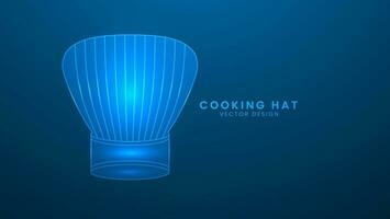 cucinando cappello Accessori per opera nel il cucina. vettore illustrazione con leggero effetto e neon