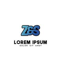 zs iniziale logo design vettore