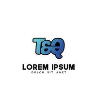 tq iniziale logo design vettore