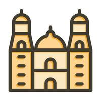 Cattedrale di morelia vettore di spessore linea pieno colori icona per personale e commerciale uso.