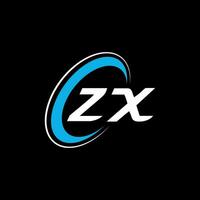 z X lettera logo design. alfabeto lettere iniziali monogramma logo zx. zx logo. z X design vettore