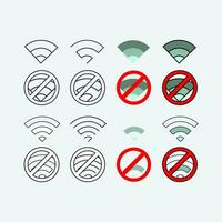 senza fili icone impostare, vettore illustrazione nel piatto design. Wi-Fi simboli.