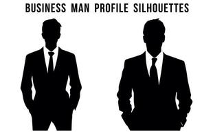 impostato di attività commerciale uomo vettore sagome, aziendale maschio nero silhouette fascio