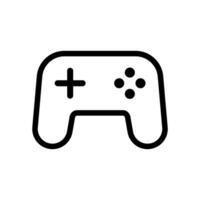 gioco controllore, gamepad, gioco console, telecomando da gioco icona nel linea stile design isolato su bianca sfondo. modificabile ictus. vettore