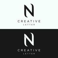 logo design per il iniziale lettera n con unico e creativo geometria. logo per attività commerciale, marca, attività commerciale carta o identità. vettore