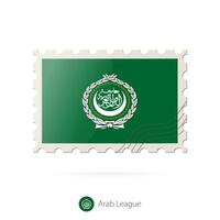 affrancatura francobollo con il Immagine di arabo lega bandiera. vettore