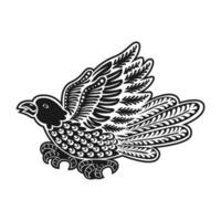 uccello volante icona decorativo vettore Immagine illustrazione