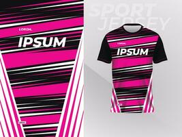 nero rosa camicia sport maglia modello modello design per calcio, calcio, da corsa, gioco, motocross, Ciclismo, e in esecuzione vettore