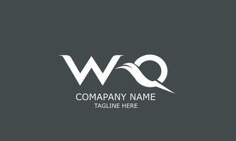wq qw logo design vettore modello