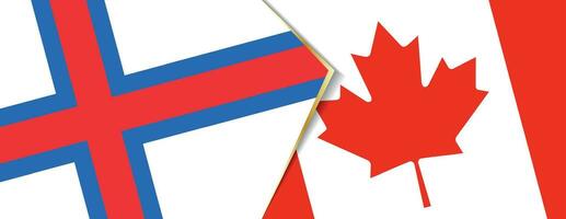 Faroe isole e Canada bandiere, Due vettore bandiere.