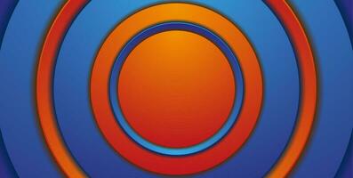 astratto blu arancia geometrico cerchi hi-tech sfondo vettore
