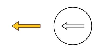 unico sinistra freccia vettore icona