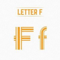 lettera f astratta con design creativo vettore