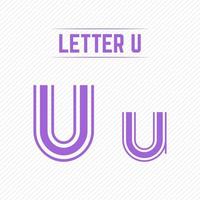 lettera u astratta con design creativo vettore