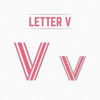 lettera astratta v con design creativo vettore