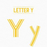 lettera y astratta con design creativo vettore