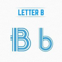 lettera b astratta con design creativo vettore