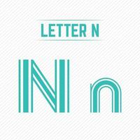 lettera n astratta con design creativo vettore