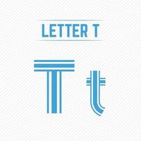 lettera t astratta con design creativo vettore