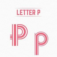 lettera p astratta con design creativo vettore