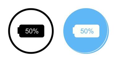unico metà batteria vettore icona