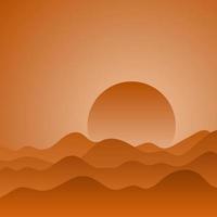 sfondo di un paesaggio desertico arancione vettore