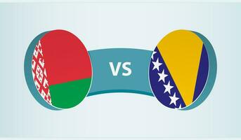 bielorussia contro bosnia e erzegovina, squadra gli sport concorrenza concetto. vettore