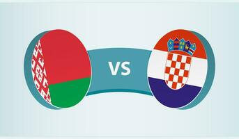 bielorussia contro Croazia, squadra gli sport concorrenza concetto. vettore