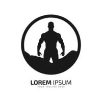 minimo e astratto logo di Palestra vettore uomo icona fitness silhouette isolato design Palestra club