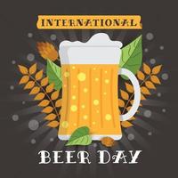 modello di sfondo della giornata internazionale della birra vettore