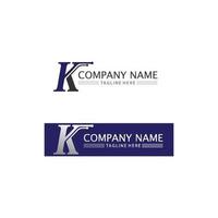 k logo design k lettera font business logo design azienda iniziale vettore