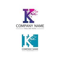 k logo design k lettera font business logo design azienda iniziale vettore