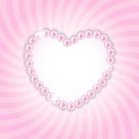 fondo dell'illustrazione di vettore del cuore della perla