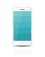 nuovo telefono cellulare realistico con schermo blu. illustrazione vettoriale. vettore