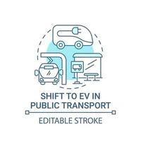 icona del concetto di trasporto pubblico eco verde. vettore