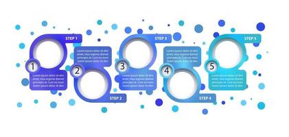 modello di infografica vettoriale aziendale blu