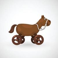 illustrazione cavallo a dondolo vettore