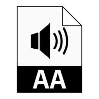 moderno design piatto dell'icona del file aa per il web vettore