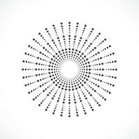 disegno dell'emblema del logo di puntini del cerchio di vettore astratto nero. tondo