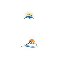 simbolo di vettore del modello di logo di montagna