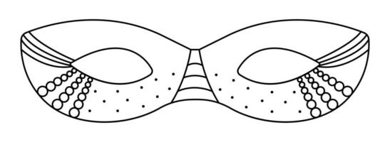 nero linea masquerade maschera, vettore illustrazione per carnevale e festa
