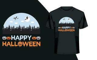 contento Halloween maglietta design. vettore