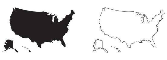 mappa degli stati uniti d'america vettore