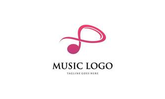 creativo musica logo. musicale Appunti logo vettore