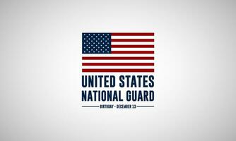 unito stati nazionale guardia compleanno dicembre 13 sfondo vettore illustrazione