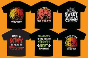 Halloween maglietta tipografia design vettore