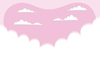 vettore nuvoloso rosa cielo modello sfondo
