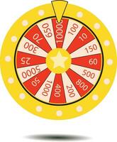 ruota di fortuna lotteria fortuna illustrazione casinò gioco d'azzardo. vincere il roulette di fortuna. tempo libero gioco d'azzardo. vettore