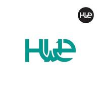 lettera hw2 monogramma logo design vettore