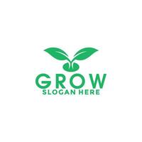 verde seme logo genere vettore, crescere logo design modello vettore